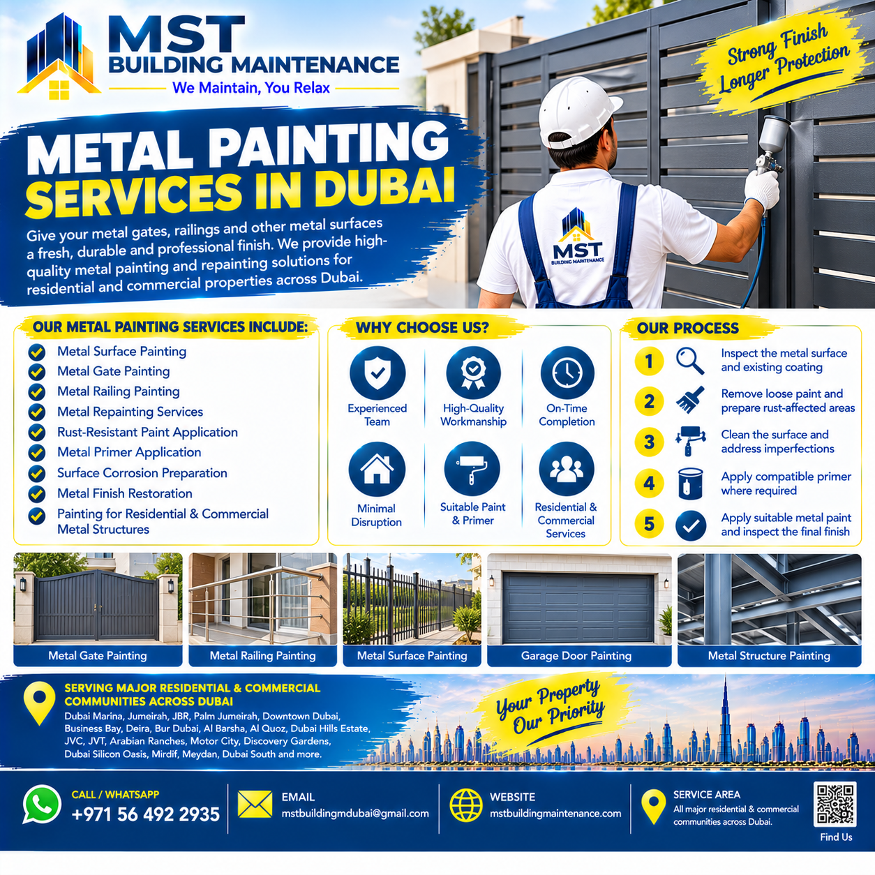 Metal Painting Services in Dubai – Professional Metal Painters for Gates, Railings and Metal Surfaces